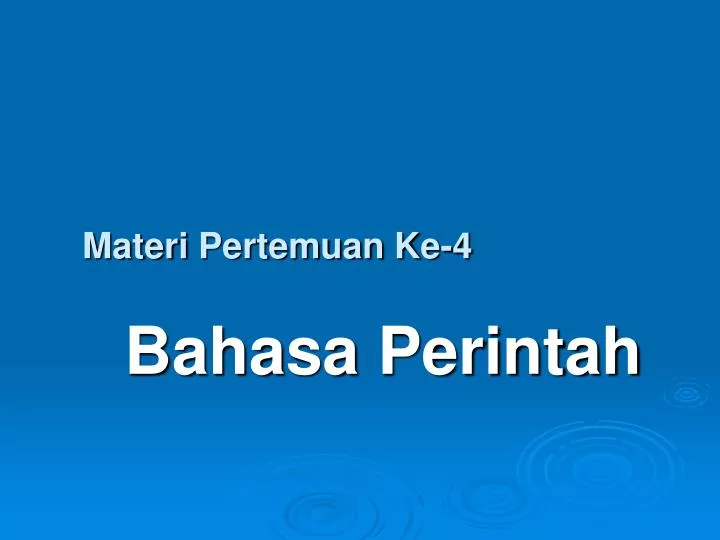 materi pertemuan ke 4