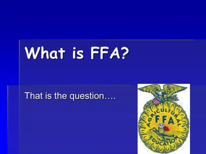 what is ffa