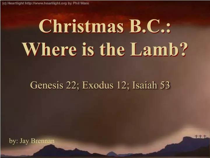 christmas b c where is the lamb
