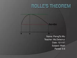 Rolle's theorem