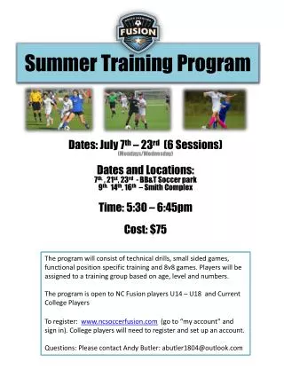 Summer Training Program