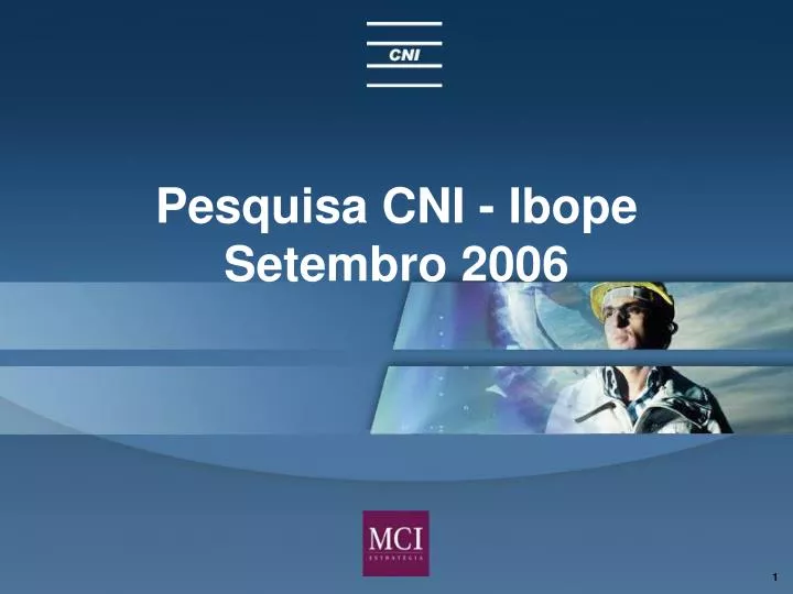 pesquisa cni ibope setembro 2006