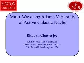 Multi-Wavelength Time Variability of Active Galactic Nuclei