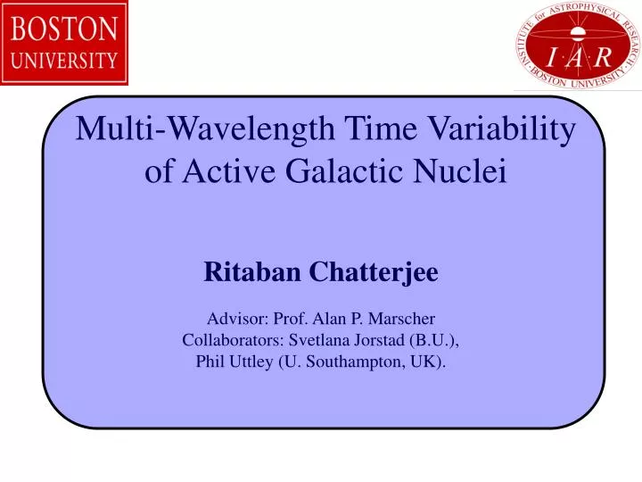 multi wavelength time variability of active galactic nuclei