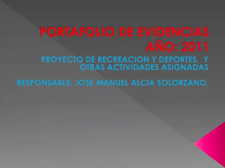 portafolio de evidencias a o 2011