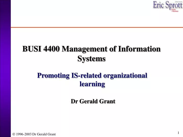 busi 4400 management of information systems