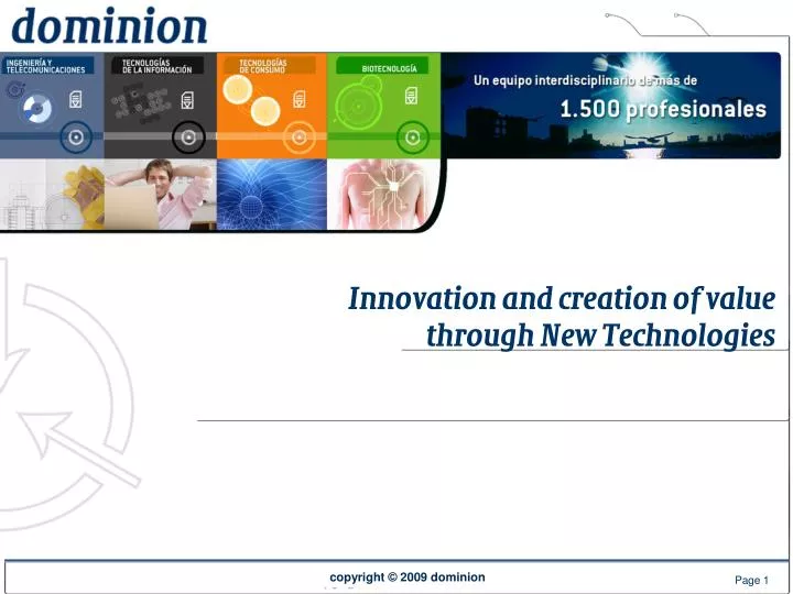innovation and creation of value through new technologies