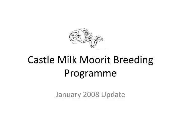 castle milk moorit breeding programme