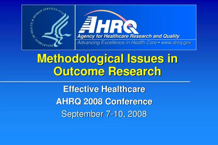 methodological issues in outcome research