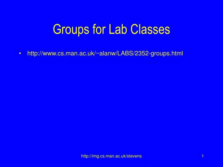 groups for lab classes