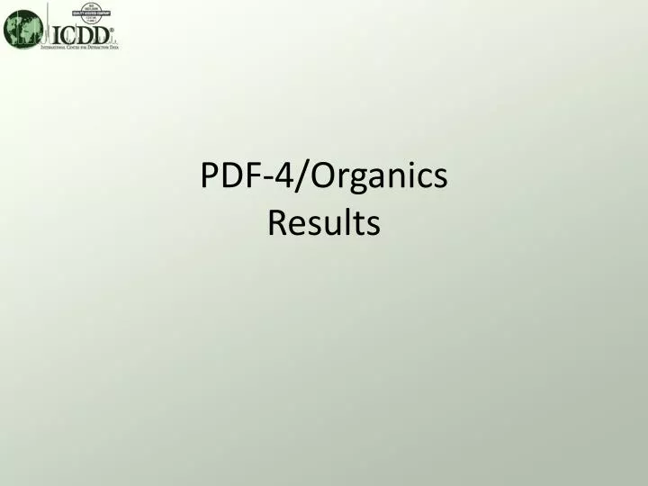 pdf 4 organics results