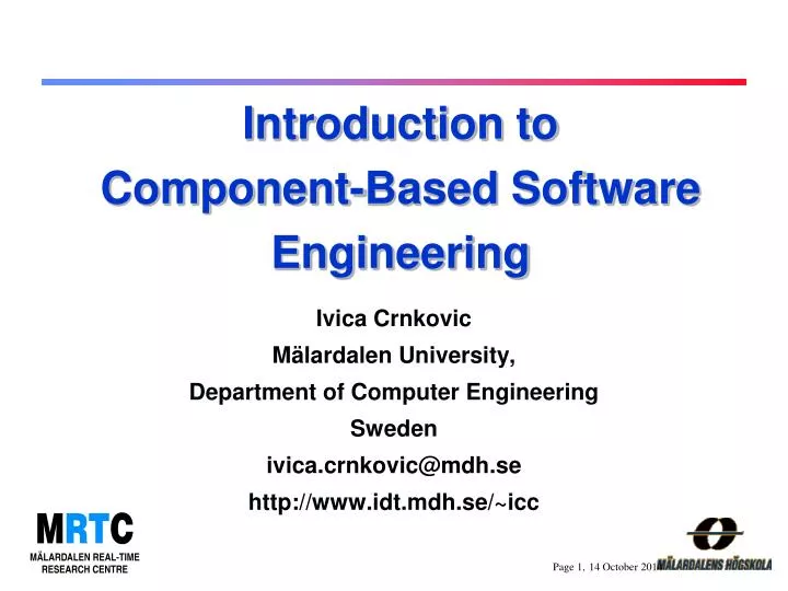 introduction to component based software engineering