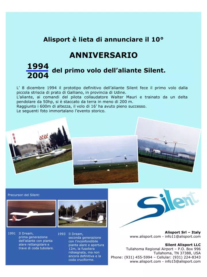 alisport lieta di annunciare il 10 anniversario