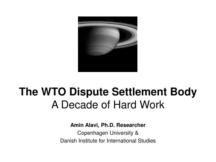 the wto dispute settlement body a decade of hard work