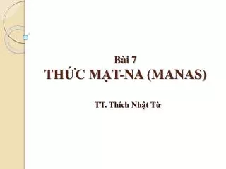 b i 7 th c m t na manas