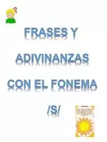 Frases y adivinanzas Con el fonema /s/ - slide 1