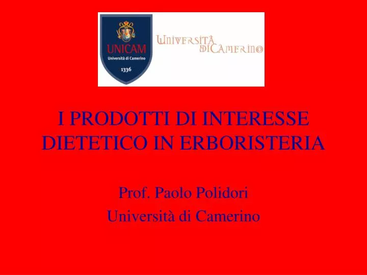 i prodotti di interesse dietetico in erboristeria