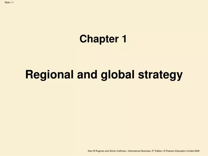 regional and global strategy