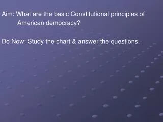 Aim: What are the basic Constitutional principles of American democracy?