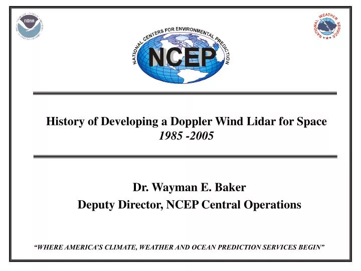 history of developing a doppler wind lidar for space 1985 2005