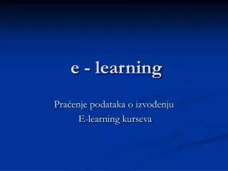 e learning