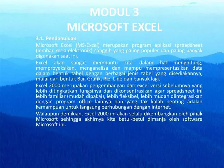 modul 3 microsoft excel