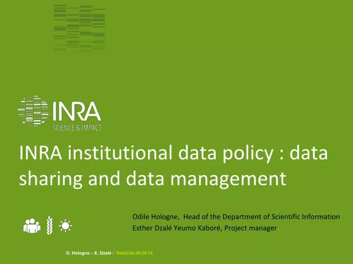 inra institutional data policy data sharing and data management