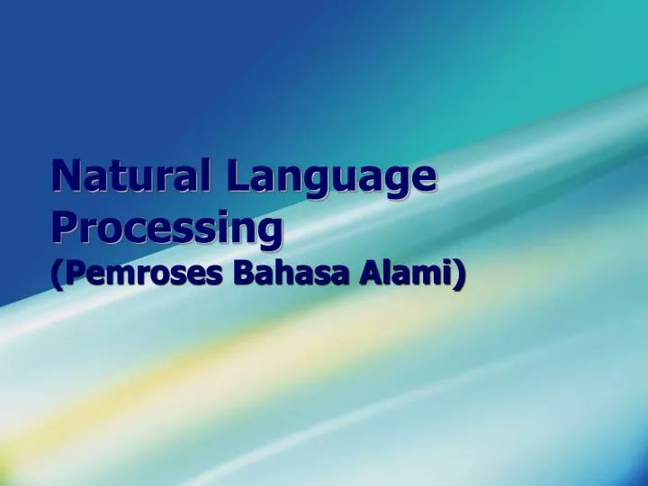 natural language processing pemroses bahasa alami