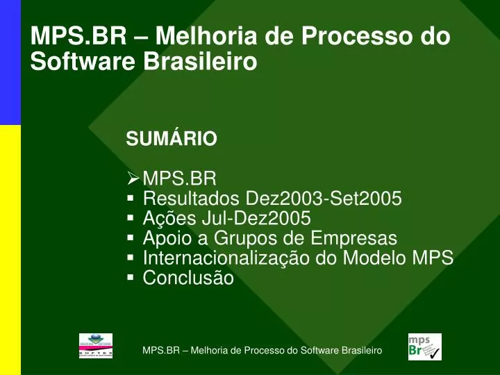 mps br melhoria de processo do software brasileiro