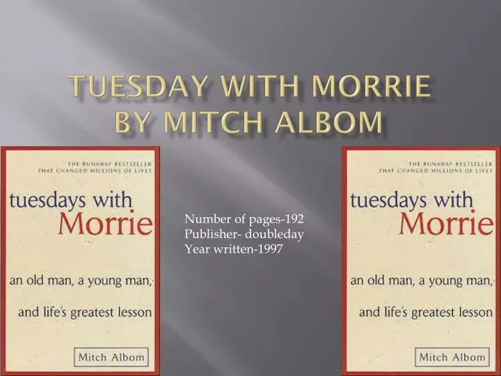 tuesday with m orrie by mitch a lbom