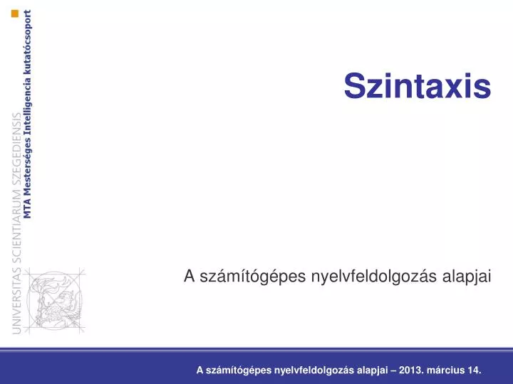 szintaxis