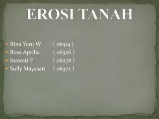 erosi tanah