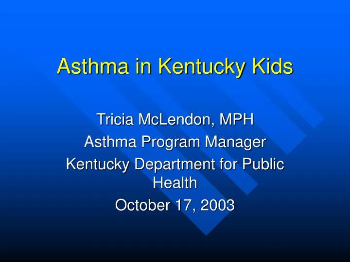 asthma in kentucky kids