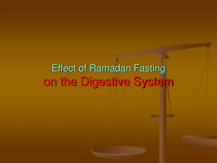 effect of ramadan fasting on the digestive system
