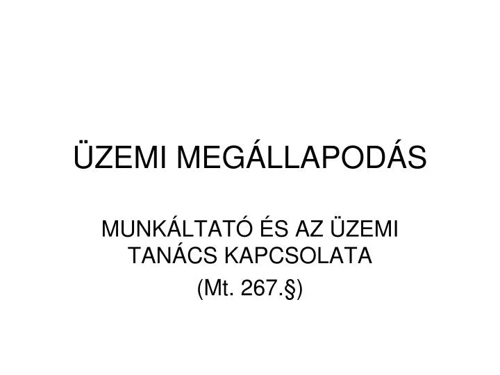 zemi meg llapod s