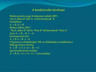 a kondicion lis t rv nyei