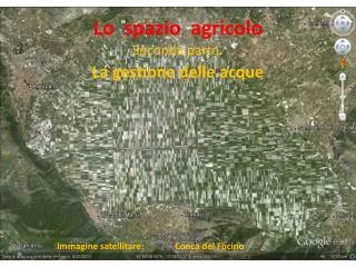 lo spazio agricolo