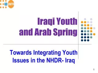 Iraqi Youth and Arab Spring