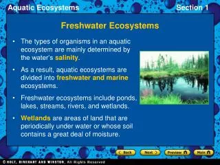 freshwater ecosystems