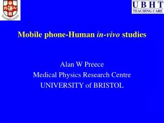 Mobile phone-Human in-vivo studies
