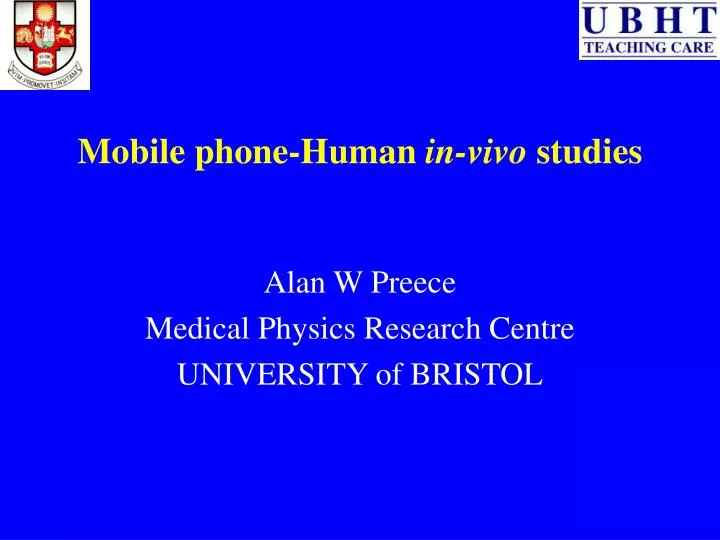 mobile phone human in vivo studies