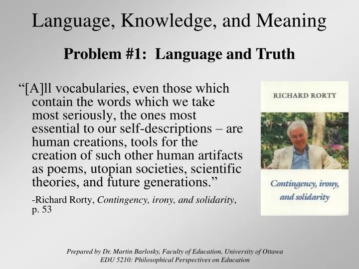 language knowledge and meaning