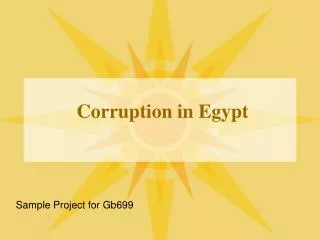 Corruption in Egypt