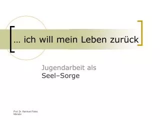 ich will mein leben zur ck