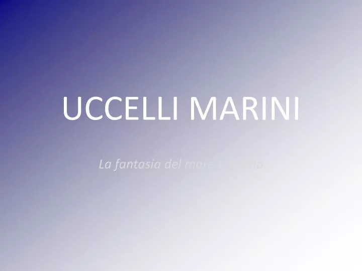 uccelli marini