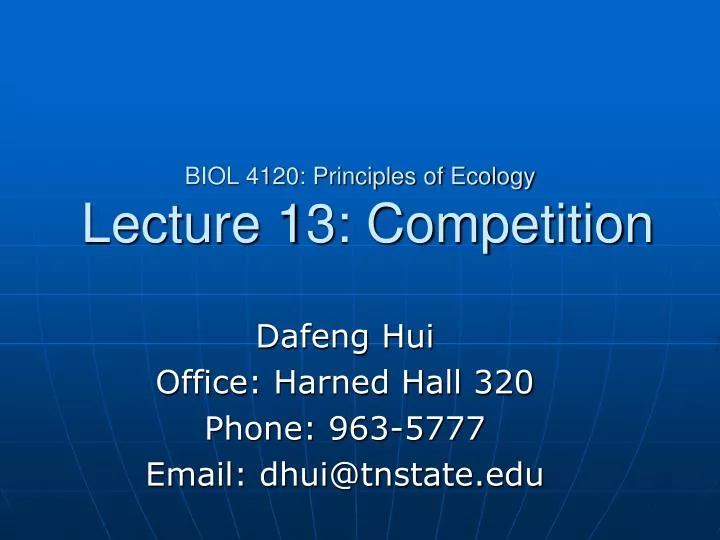 biol 4120 principles of ecology lecture 13 competition