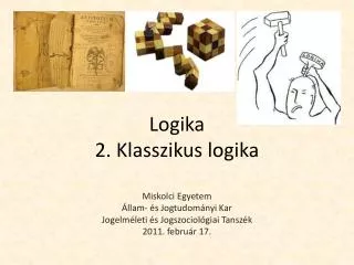 logika 2 klasszikus logika