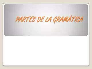 partes de la gram tica