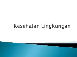 kesehatan lingkungan