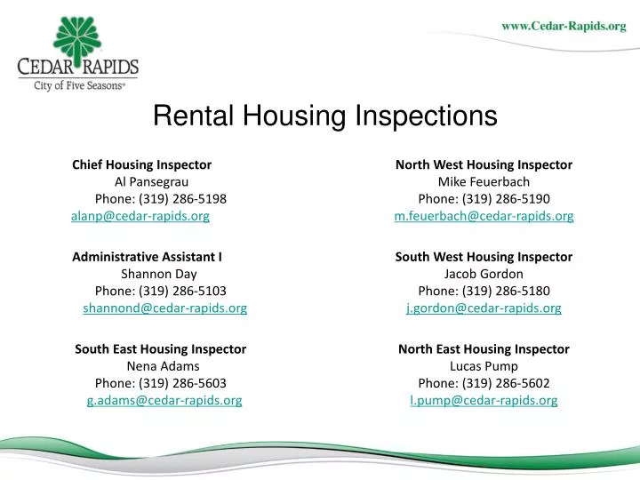 rental housing inspections